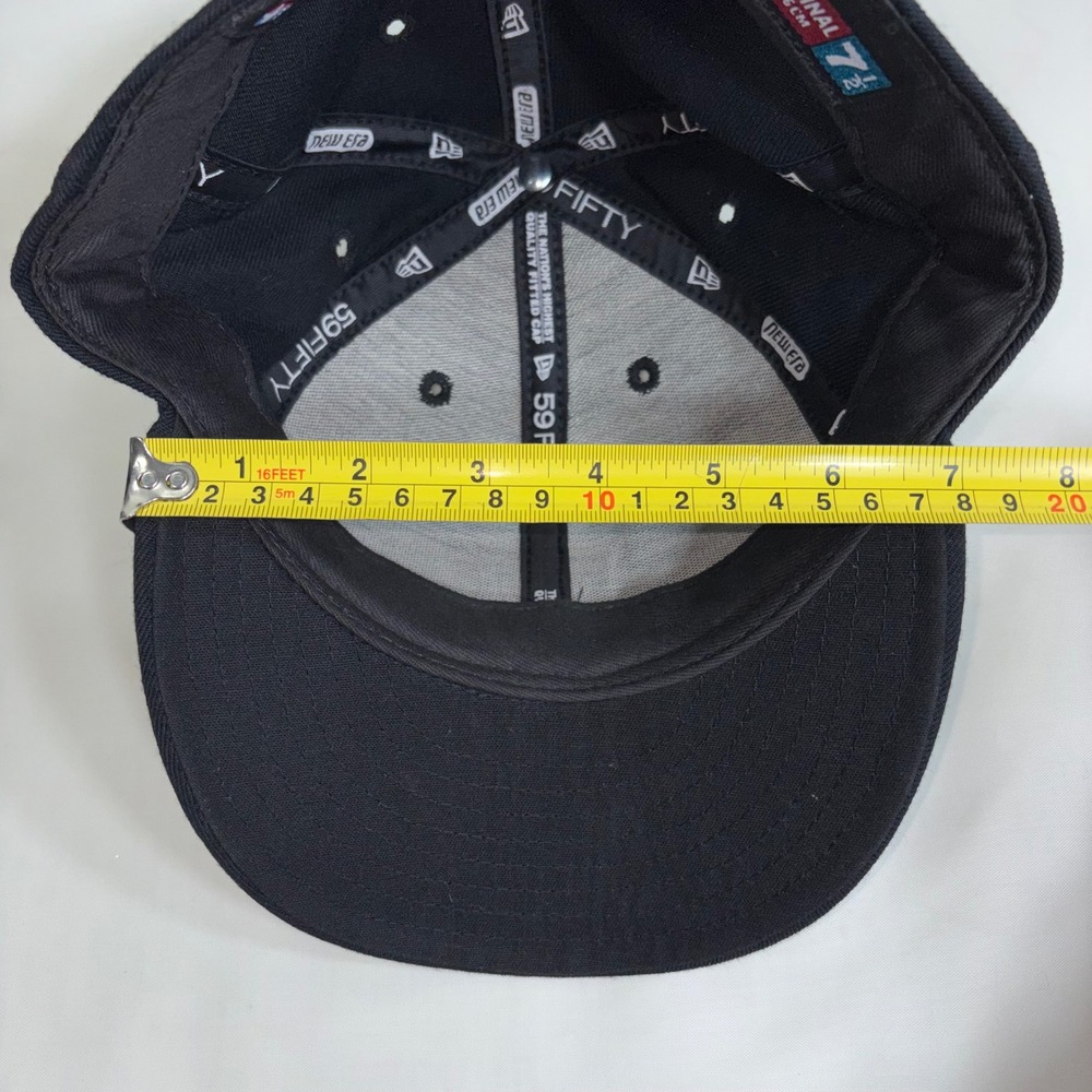 Vintage New Era Sacramento Kings NBA Fitted Hat Black Purple Silver Size 7 1/2 - Picture 15 of 16